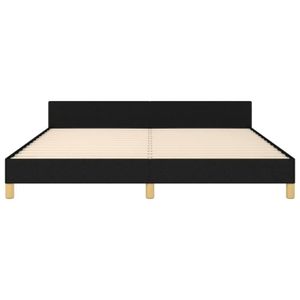 TÊTE DE LIT LESS  Cadre de lit avec tête de lit Noir 180 x 200 cm Tissu A3125156 A3