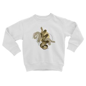 SWEATSHIRT Sweatshirt Enfant Serpent Noir Design Moderne Biol