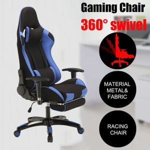 Fauteuil Gamer Fauteuil De Bureau Gaming Avec Repose Pied Rotation