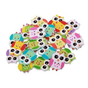 Couture-Sewing-Craft-mercerie 23 mm Naturel En bois Boutons Pack De 6
