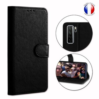 Étui Cuir Véritable Pour Huawei P40 Lite - Porte-cartes, Support Vidéo, Rouge