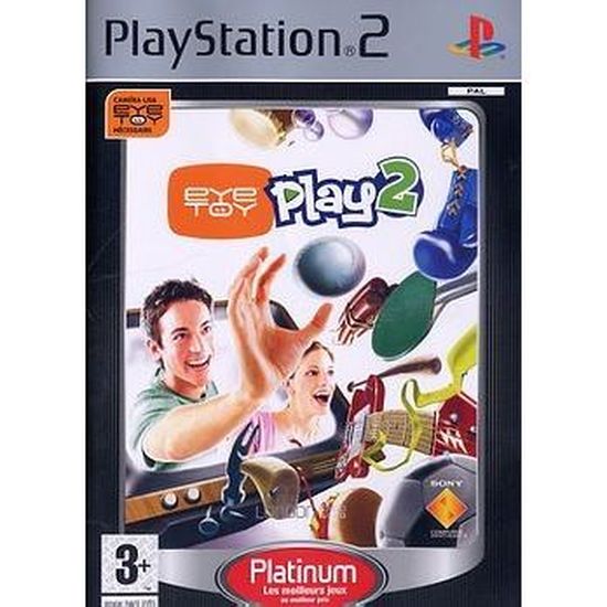 Jeu Playstation 2 Eye Toy Platine Avec Livre - Très Bon état, Compatible PS2
