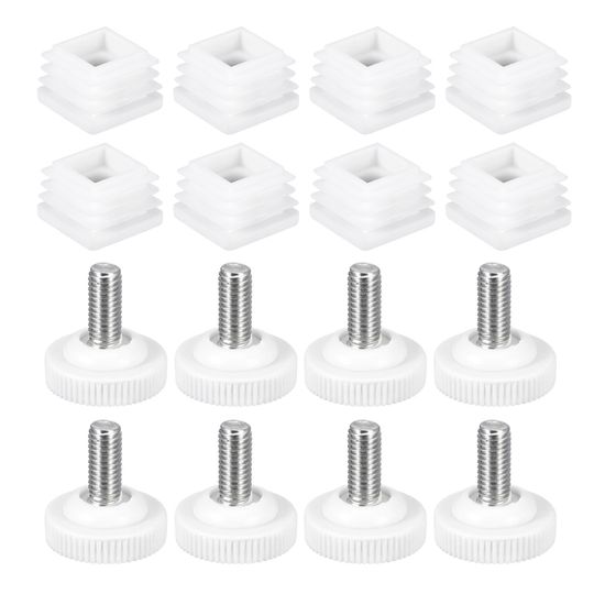 SOURCING MAP 100Pcs Pieds de Nivellement Meuble Pied Réglable Patin de meuble Pied Jambe Table