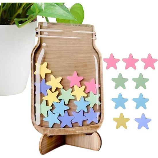 Lot De 2 Bocaux De Récompense Avec 60 Jetons étoiles, Tableau