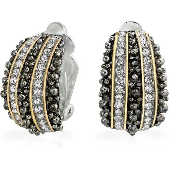 JO WISDOM Orecchini a Cerchio in Argento Sterling 925 Con Perle d'Acqua Dolce e Zirconia Cubica
