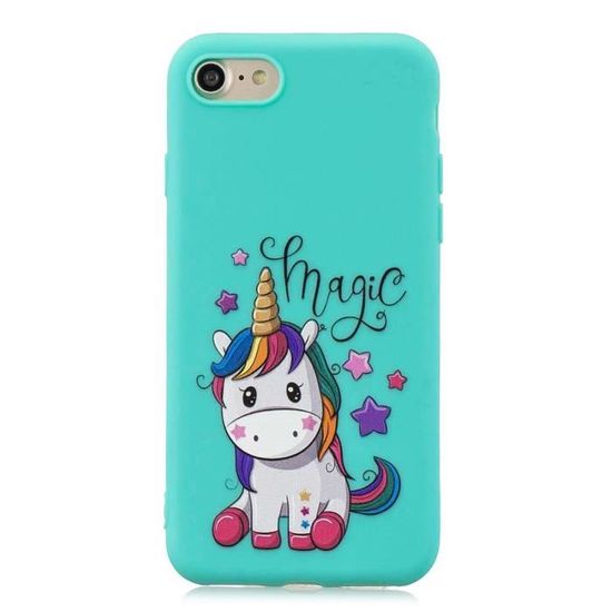 Coque IPhone 7 - 8 Muzzano Glossy Hybride Bleue - Silicone Souple TPU - Protection Anti-chocs - Neuf Sous Blister