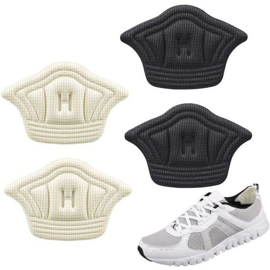 4 Paires De Coussinets De Talon ACWOO - Auto-Adhésifs, Anti-Frottement - Pour Chaussures (5mm, Blanc)