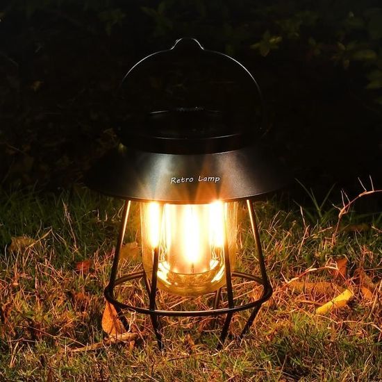 Qoosea Lanterne Camping 4 En 1 - LED, Ventilateur, Humidificateur, SOS, Étanche, Pour Intérieur/Extérieur