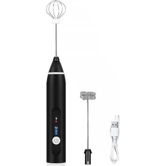 Fouet à Lait électrique Portable - Pour Latte, Cappuccino, Matcha, En Inox, Avec Piles AA, Facile à Nettoyer