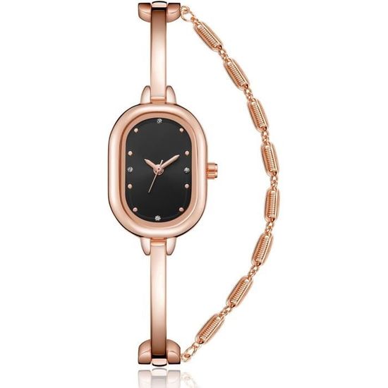 RORIOS Montres Femmes Mode Diamant Montre Analogique à Quartz Montre avec Bracelet en Acier Inoxydable Étanche Montre pour Filles Femmes