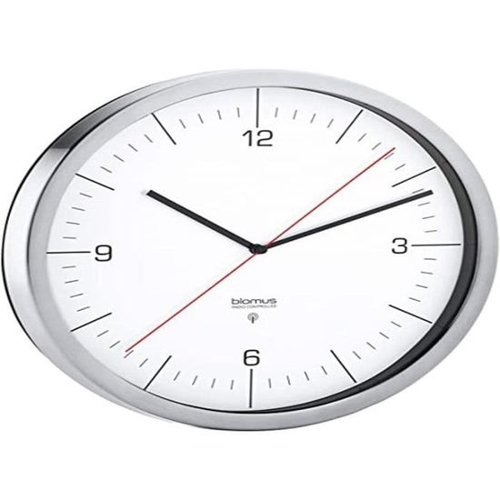 Horloge Murale Atlanta 4496/0 – Radio-pilotée – 25 Cm – Blanc – Métal – Neuf