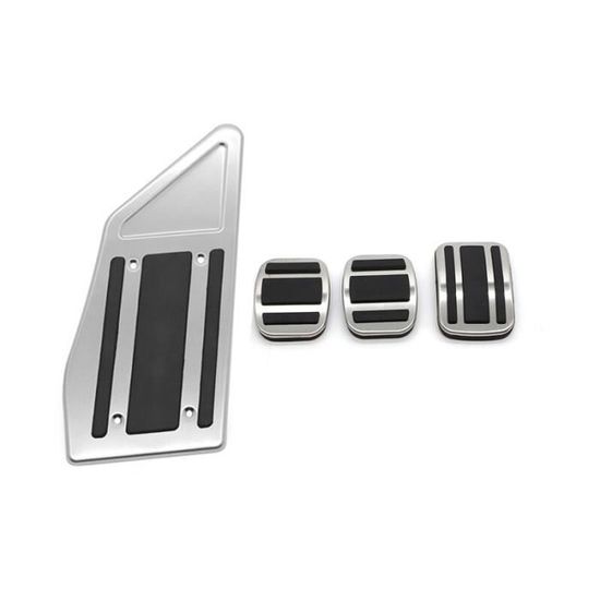 A ABSOPRO Kit 4 Couvercles Pédales Aluminium Pour Nissan Qashqai J11 – Accélérateur, Frein, Embrayage, Repose-pied – Antidérapant & Stylé