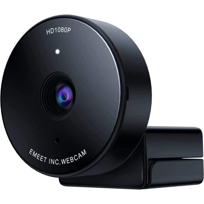 Webcam Full HD 1080p Avec Microphone, Suppression Du Bruit, Couverture De Confidentialité, Objectif Grand Angle 120 °, Web Cam USB Plug & Play Pour Ordinateur Portable, Linux, Win10, Mac, Youtube