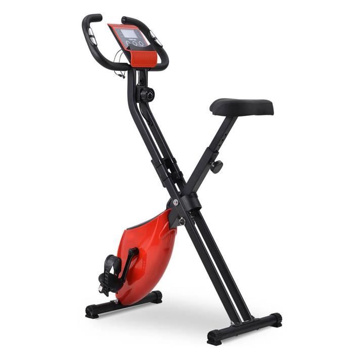 Vélo d’Appartement Pliable X-Bike - Rouge - 120kg 41*77*119cm