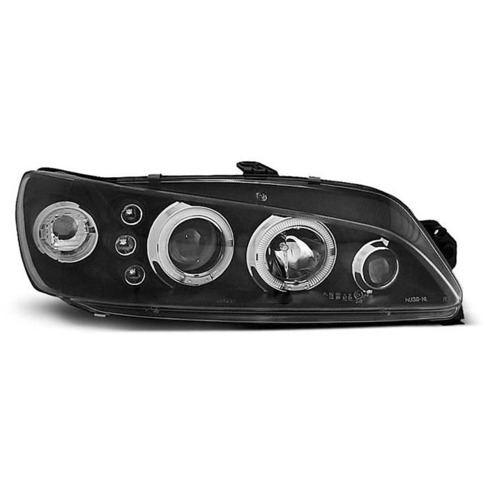 Paire de feux phares Peugeot 306 97-01 angel eyes noir