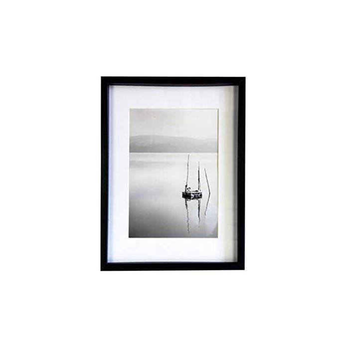 Cadre Photo Aura noir 40x50 bois incl. Passepartout