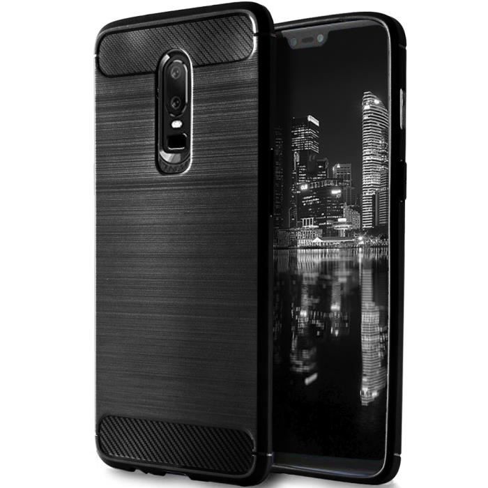 Coque Protection pour OnePlus 6 Silicone Slim Case Léger Bumper Noir