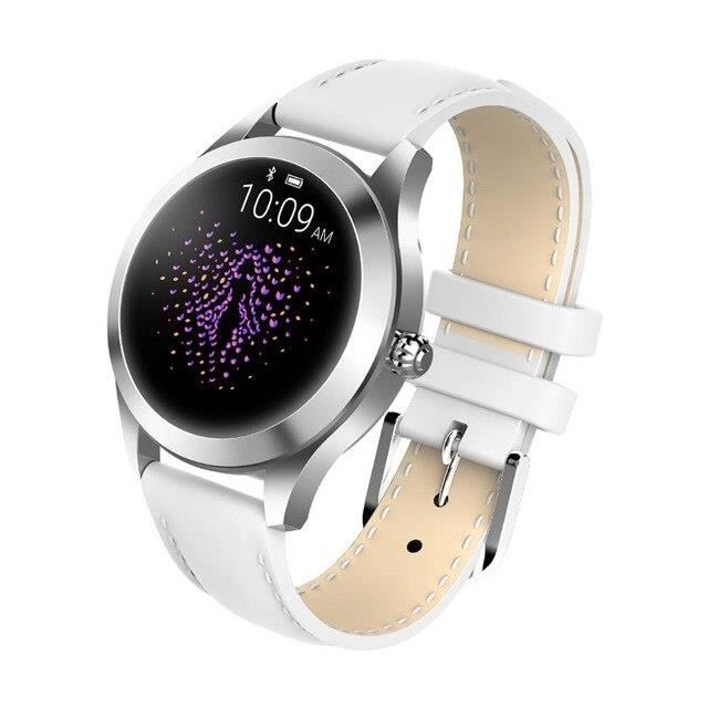 MELANDA femmes montre intelligente IP68 moniteur de fréquence cardiaque Message rappel d'appel podomètre calories S - White - WL5857