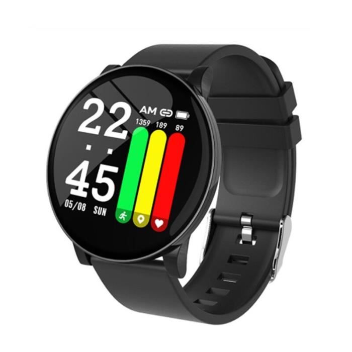 TROZUM wear fit montre intelligente W8 pour hommes pression artérielle fréquence cardiaque Fitness Tracker podomètr - Black - WL2107
