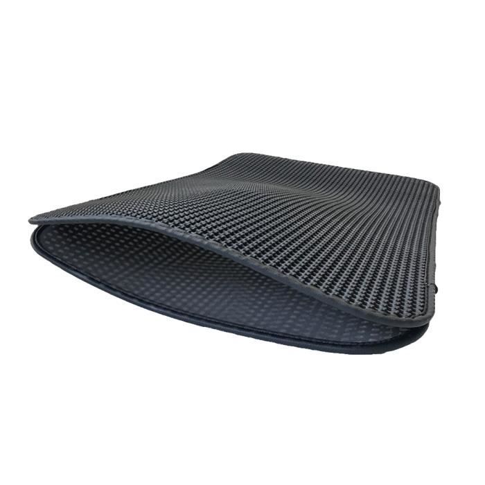 Tapis De Proprete,Tapis De Proprete En Nid D'Abeille pour Chat Tapis pour Bac À Litière Doux et Lavable,Noir,45x58cm