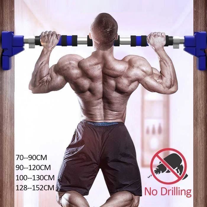 Porte Barres Horizontales Acier Gymnastique à Domicile 500kg Sport Fitness Sit-ups Équipements Résistants 90-120cm