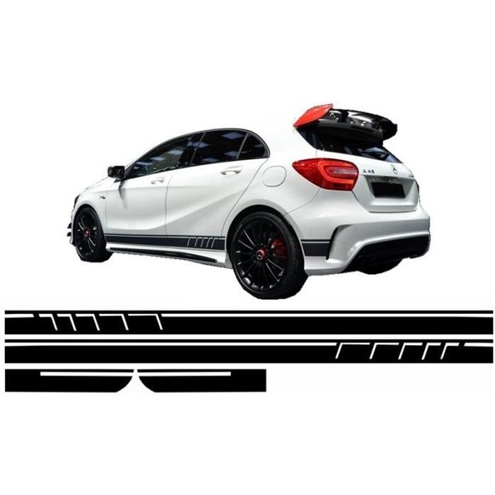Autocollants Stickers Vinyle Noir Mat Pour Mercedes Benz A Classe W176 (2012-up) 45 AMG Design Edition 1