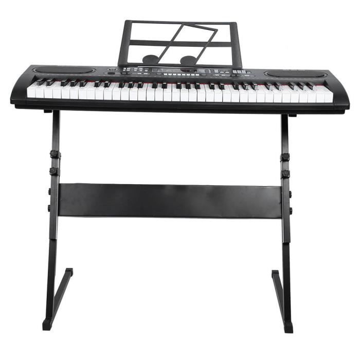 Garosa Instrument de musique électronique Clavier électronique de piano électrique d'affichage numérique standard portatif à 61