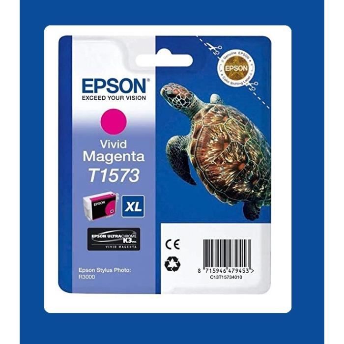 TORTUE T1573 XL VIVID MAGENTA ORIGINE EPSON R3000