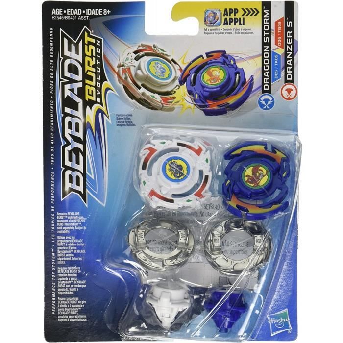 Coffret De 2 Toupies Beyblade Burst Evolustion : Dragoon Storm Type Attaque + Dranzer S Type Equilibre