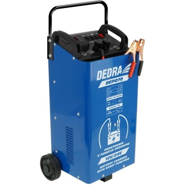 DTOOLS - Chargeur de batterie voiture-camion-bateaux-tracteur 1200-2000W - Tension 12-24V - Fuction BOOST + démarrage rapide