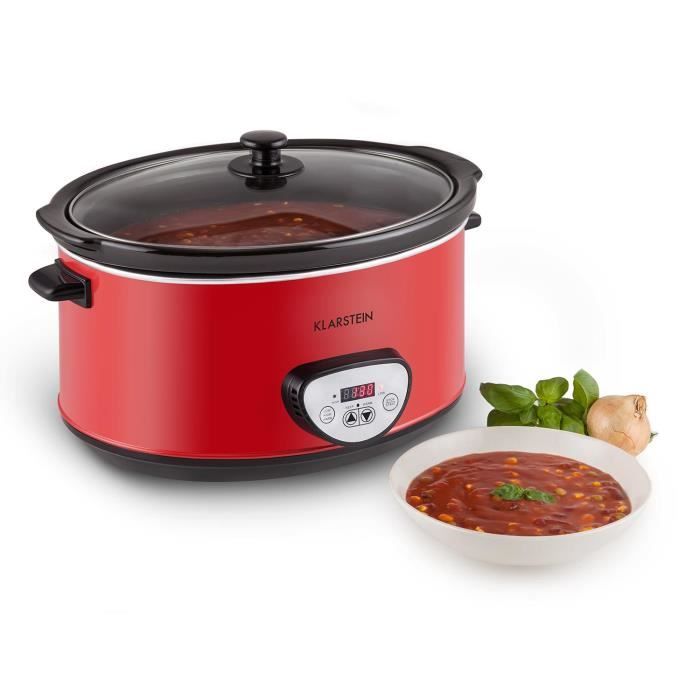 Klarstein Blankett - Slow Cooker, Cocotte mijoteuse electrique, pour cuisson lente et préparation de plats savoureux (récipient e...