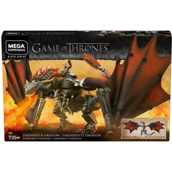 MEGA CONSTRUX Game of Thrones Drogon 50 cm - 735 pièces