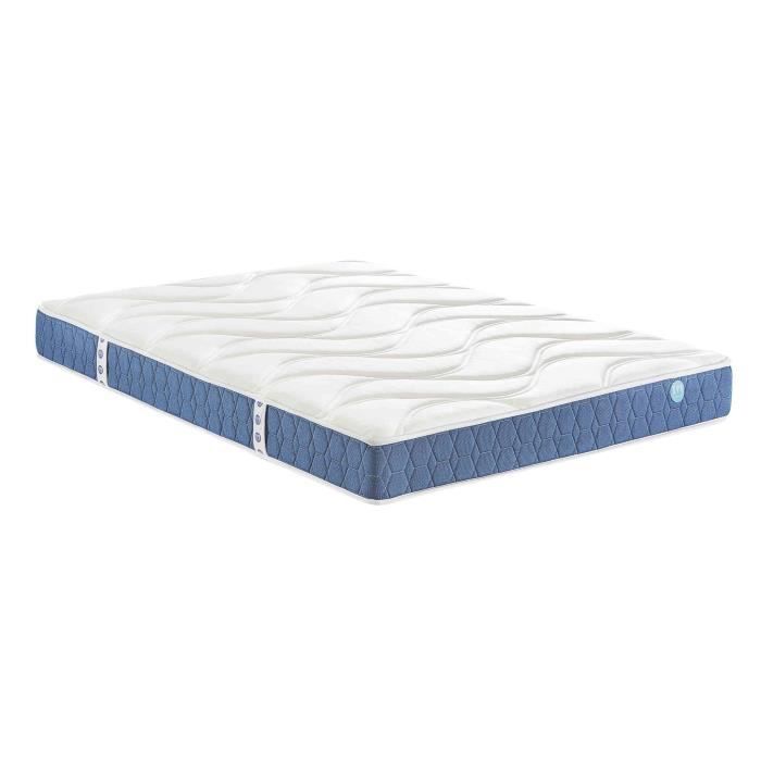 Matelas mousse Merinos DOLL 19 cm 140x200 Blanc Casse