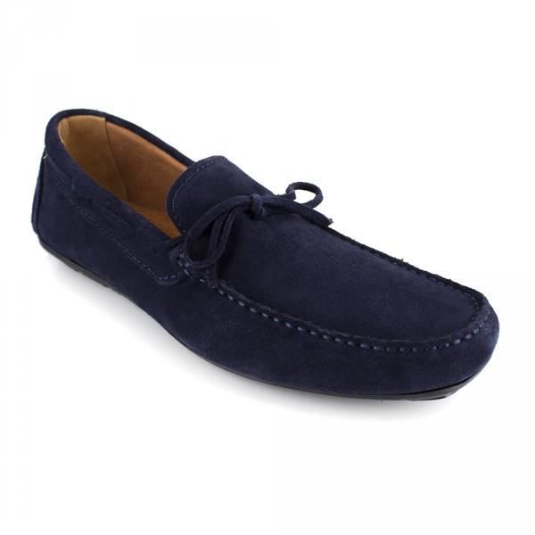 Mocassin J.Bradford Cuir Marine JB-RACER - Couleur - Marine