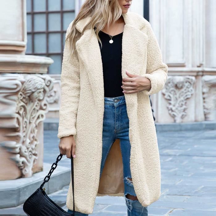 Manteau femme Manteau long d'hiver pour femme Beige