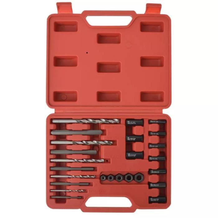 Kit d'extracteurs de boulons Acier 25 pièces