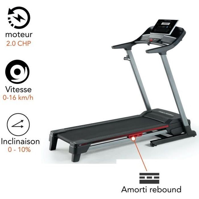 PROFORM - Tapis de Course 305 CST Connecté iFIT/ 16km/h / Inclinaison/ déclinaison: 0% – 10% - Noir