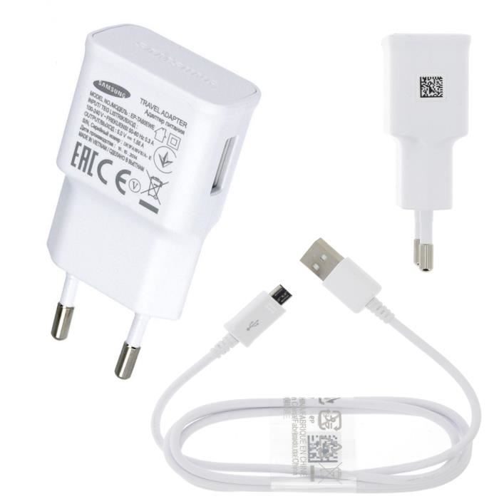 Chargeur Rapide USB Original 1,5A + Câble Pour SAMSUNG Galaxy J5 2017 - J3 2016 - J5 2016 - J1 2016 - J7 2016 - J5