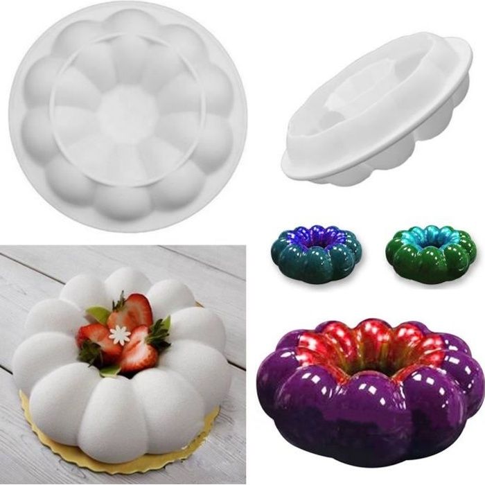 TEMPSA 3D Silicone Fleur Moule à Gâteau Pâtisserie Chocolat Pour Décoration