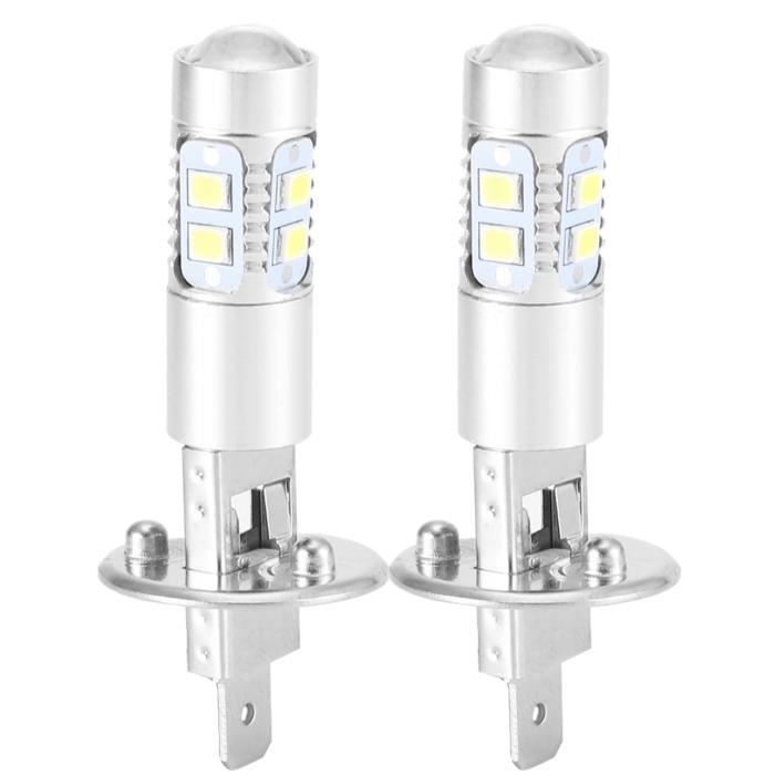 TMISHION Ampoules pour Phares 2x H1 6000K Super Blanc 100W LED Kit d'ampoules de Phare Feu de Brouillard de Voiture
