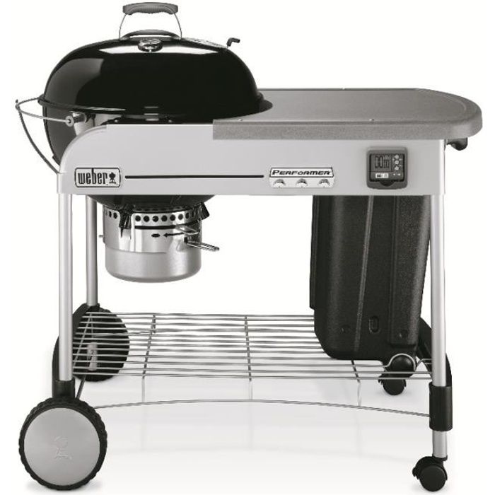 Weber Performer Premium GBS, Barbecue, Charbon de bois, 57 cm, Chariot, Grille, Noir, Gris