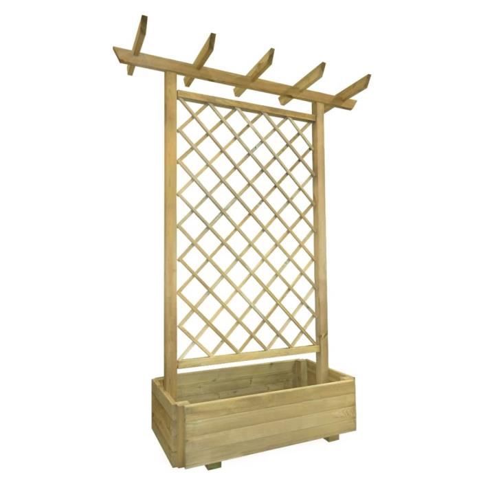 Jardinière pergola 162 x 56 x 204 cm Bois Arches, treillages pergolas de jardin HOP