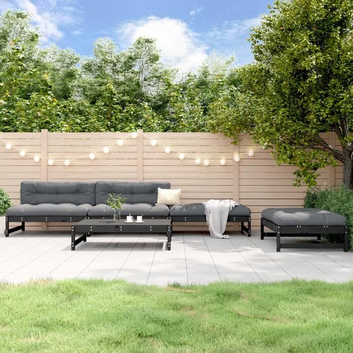 vidaXL Salon de jardin 5 pcs Bois de pin