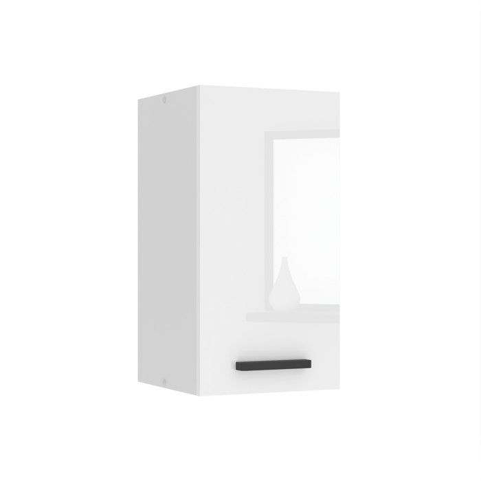 Meuble haut cuisine - BELINI - SG30 - 1 porte - Blanc très brillant - 58 cm de hauteur