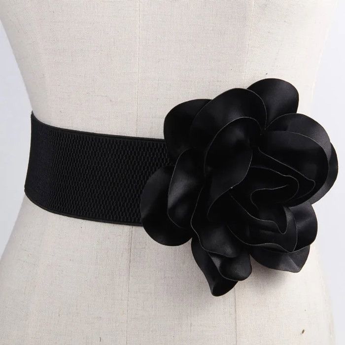 Robe Noire à Fleurs Redherring Taille 12 – Bretelles Amovibles, Ceinture élastique, Occasion TB