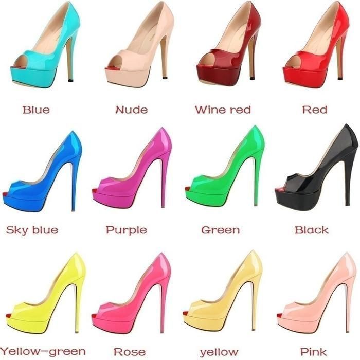 Sandales Plateforme à Bout Ouvert Nude Verni Quiz - Taille 5 (38), Occasion