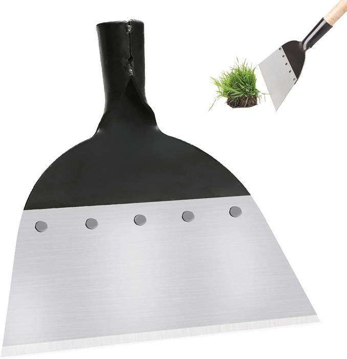 Pelle De Jardin Multifonction HONMOK 23cm - Acier Noir - Pour Désherbage, Nettoyage, Agriculture