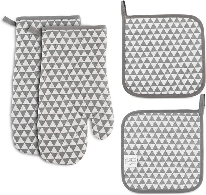 JEYORZY 4 Pièces Maniques Résistantes à La Chaleur, Maniques Cuisine