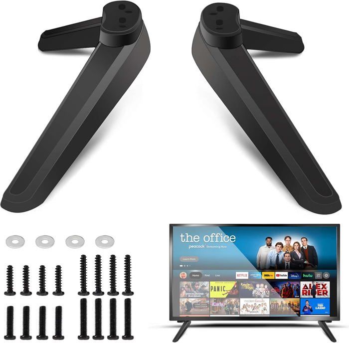 Schiuma Pied Tv Universel Support Tv Piédestal Réglable Hauteur Pied