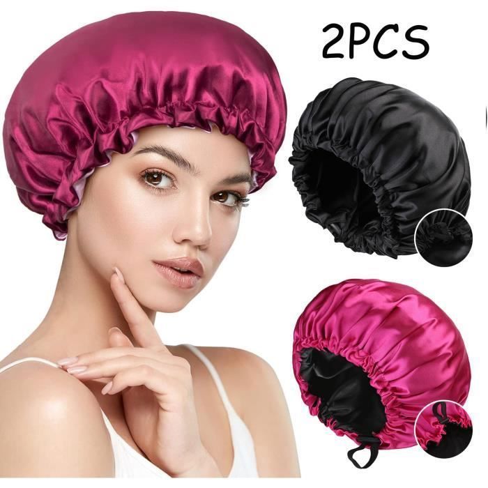 Lot De 3 Bonnets De Nuit Doublés En Satin – Bonnet Slouchy Souple Anti-Frisottis Pour Femmes, Protection Cheveux Et Confort Optimal